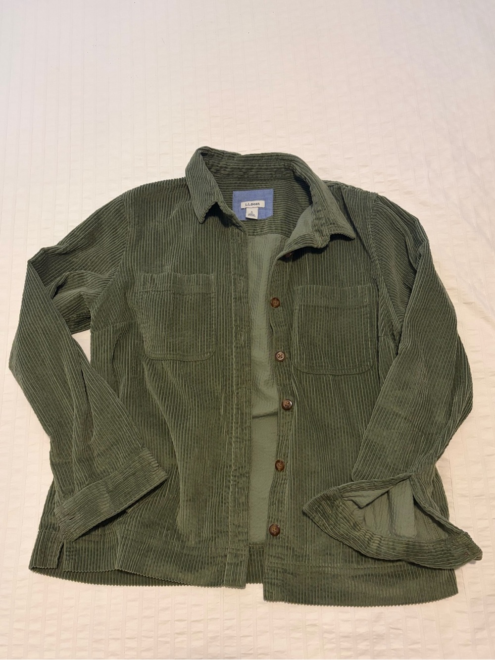 LL Bean Women's Comfort Corduroy Relaxed Shirt — Petite S